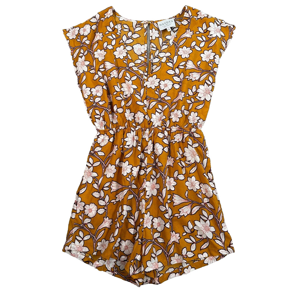 Hayden Floral Jumpsuit in Mustard and Pink